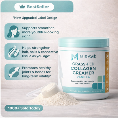 Mirave's™ Grass-Fed Vanilla Collagen Beauty Creamer